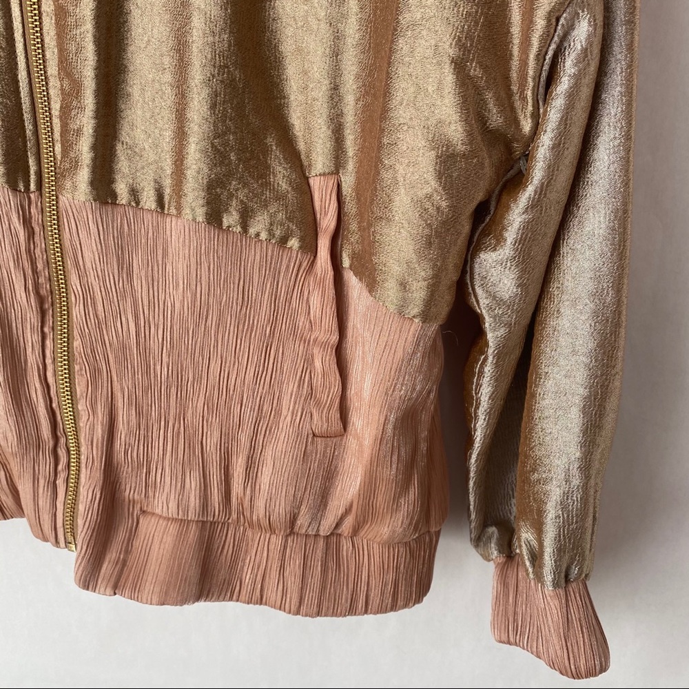 Zara Basic Metallic Hooded Jacket - image 3